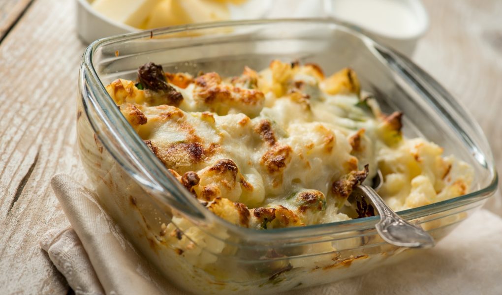 Gratin de chou-fleur au fromage gratiné